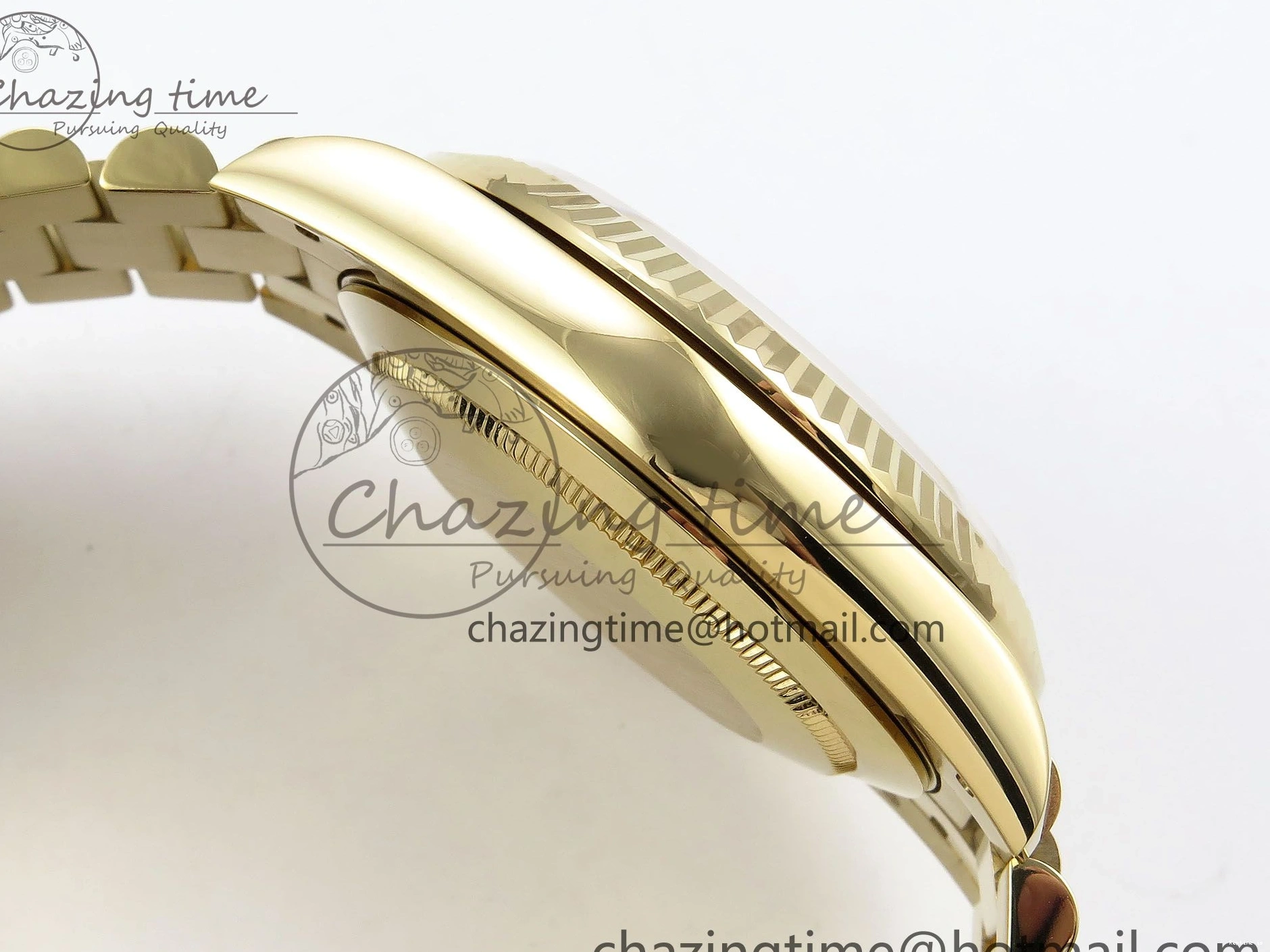 1224 Day Date 40 YG JDF 904L Steel White Stick Dial on President Bracelet VR3255 V3 (Gain Weight) Colorful 1373